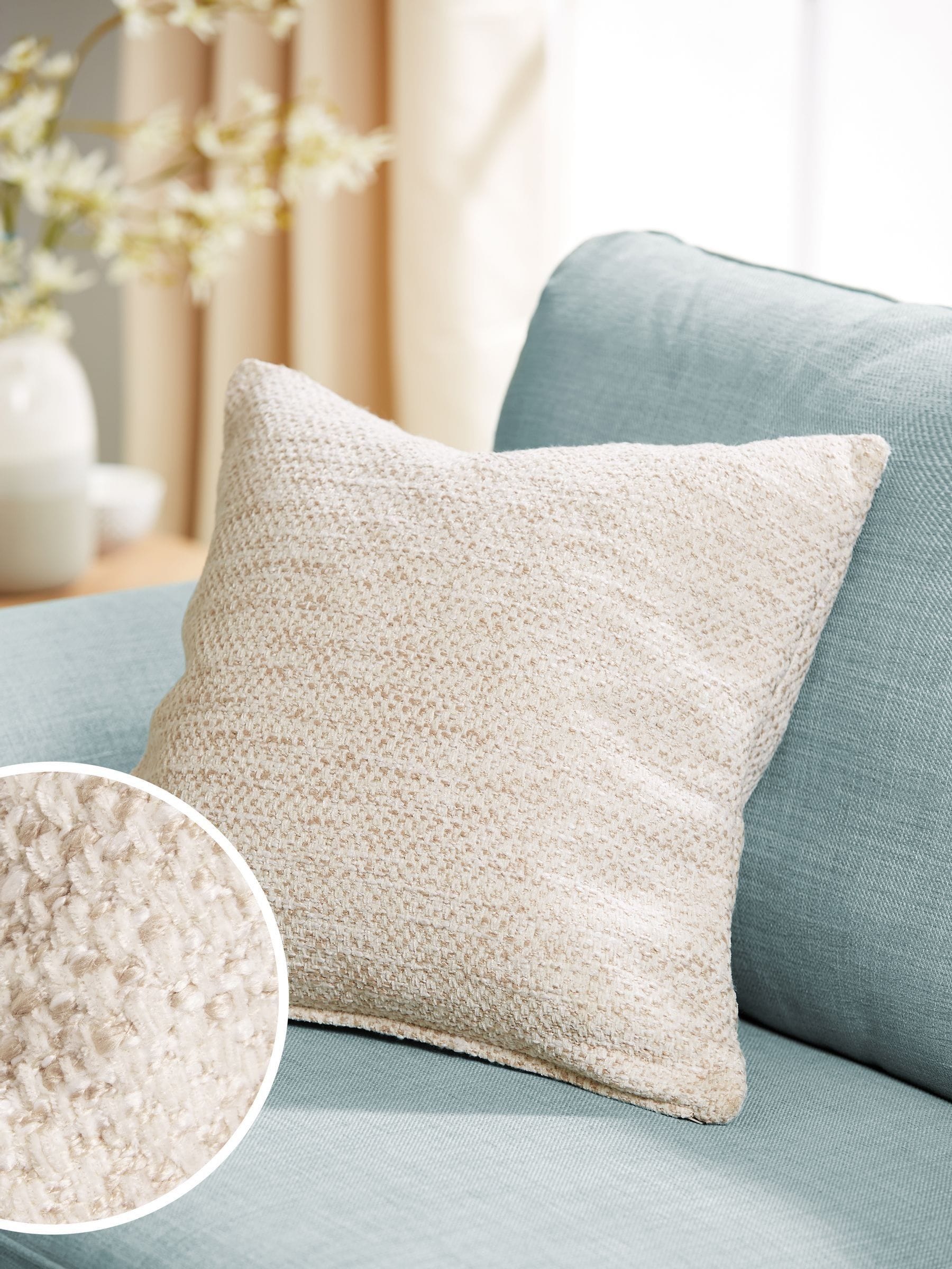 وسادة أشتون شينيل 50x50 سم، نسخة المملكة المتحدة