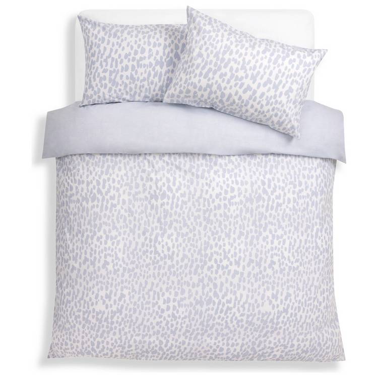 Habitat Brush Strokes Print Bedding Set in eggshell blue, imported from the UK