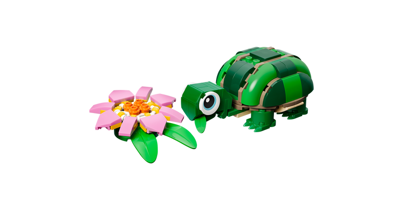 LEGO Creator Turtle with Water Lily flower 124 pieces (British brand)