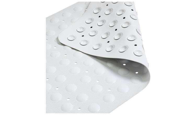 Argos Home rubber bath mat white 70x40cm, imported from the UK