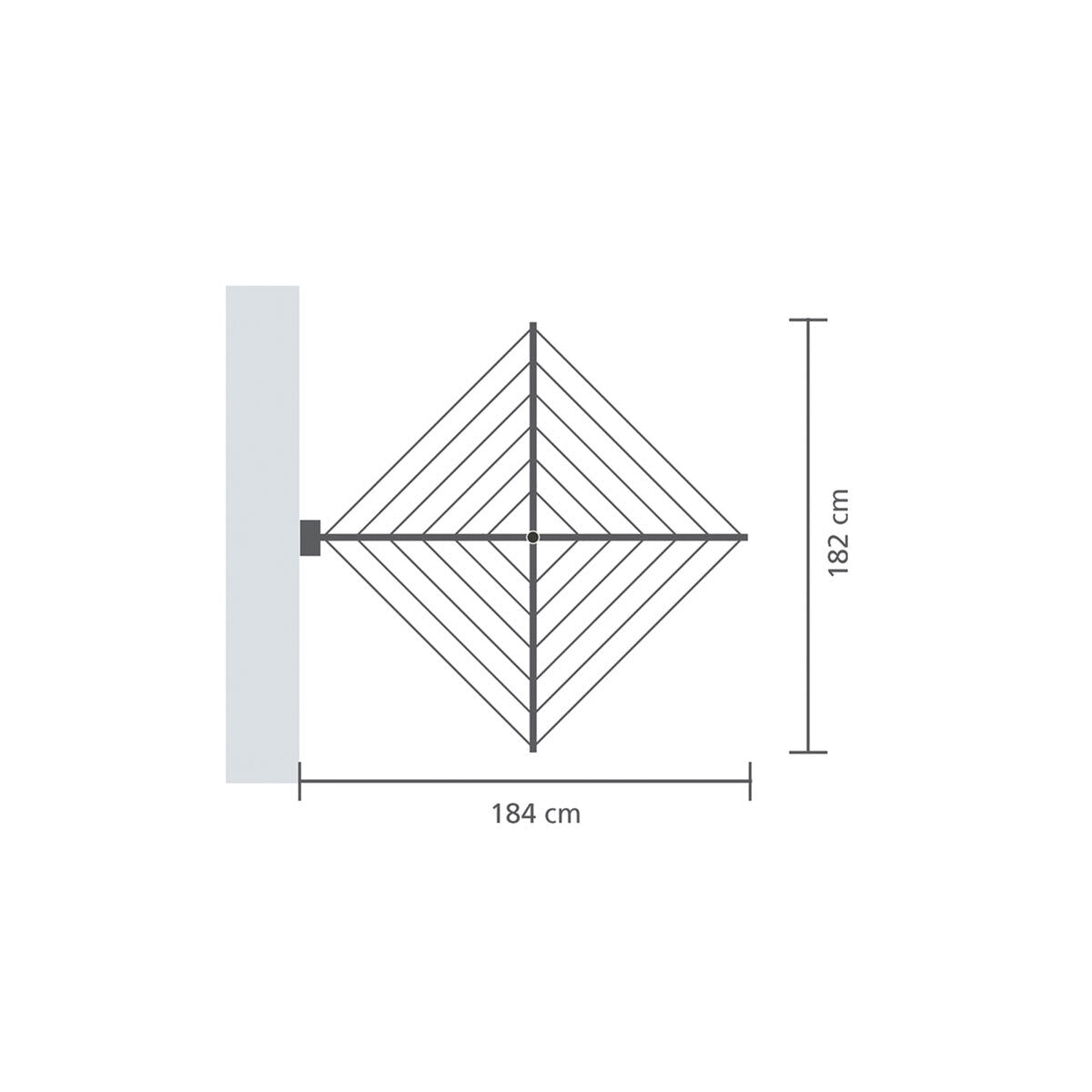 Brabantia Wallfix clothes airer with 24m line - British product