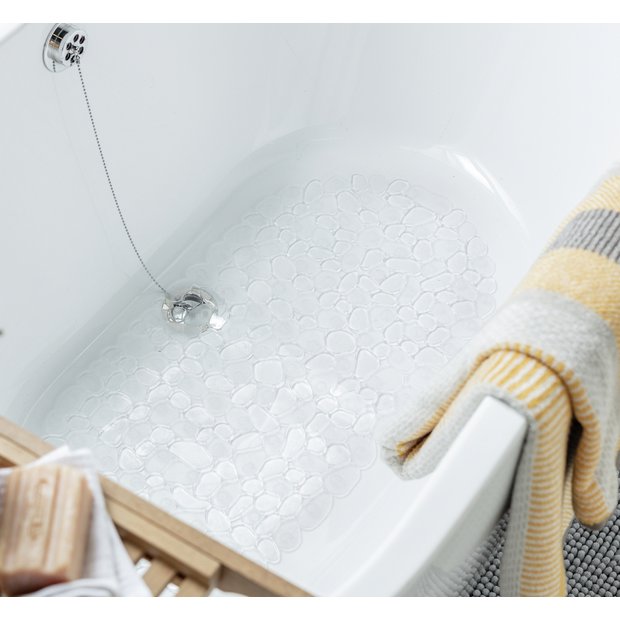 Argos Home clear pebbles bath mat 69x35cm, imported from the UK