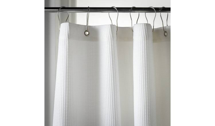 Argos Home white waffle shower curtain - British product