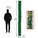 Livingandhome pre-lit Christmas garland 270cm, imported from the UK