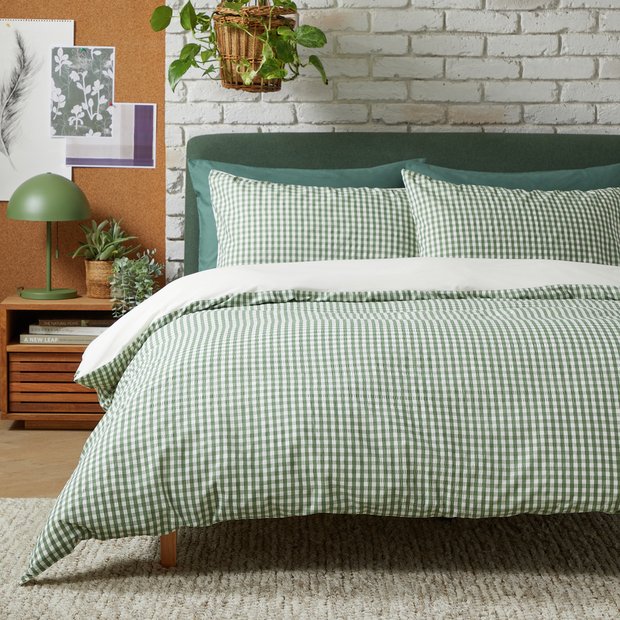 Habitat gingham seersucker bedding set single, UK version