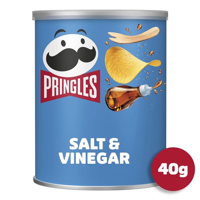 Pringles Salt & Vinegar Crisps Can   40g