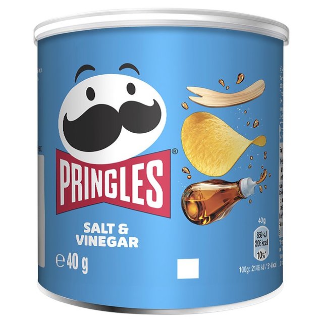 Pringles Salt & Vinegar Crisps Can   40g