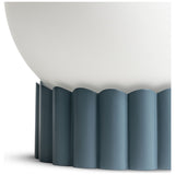 Habitat Ribbed Globe table lamp blue white (British brand)