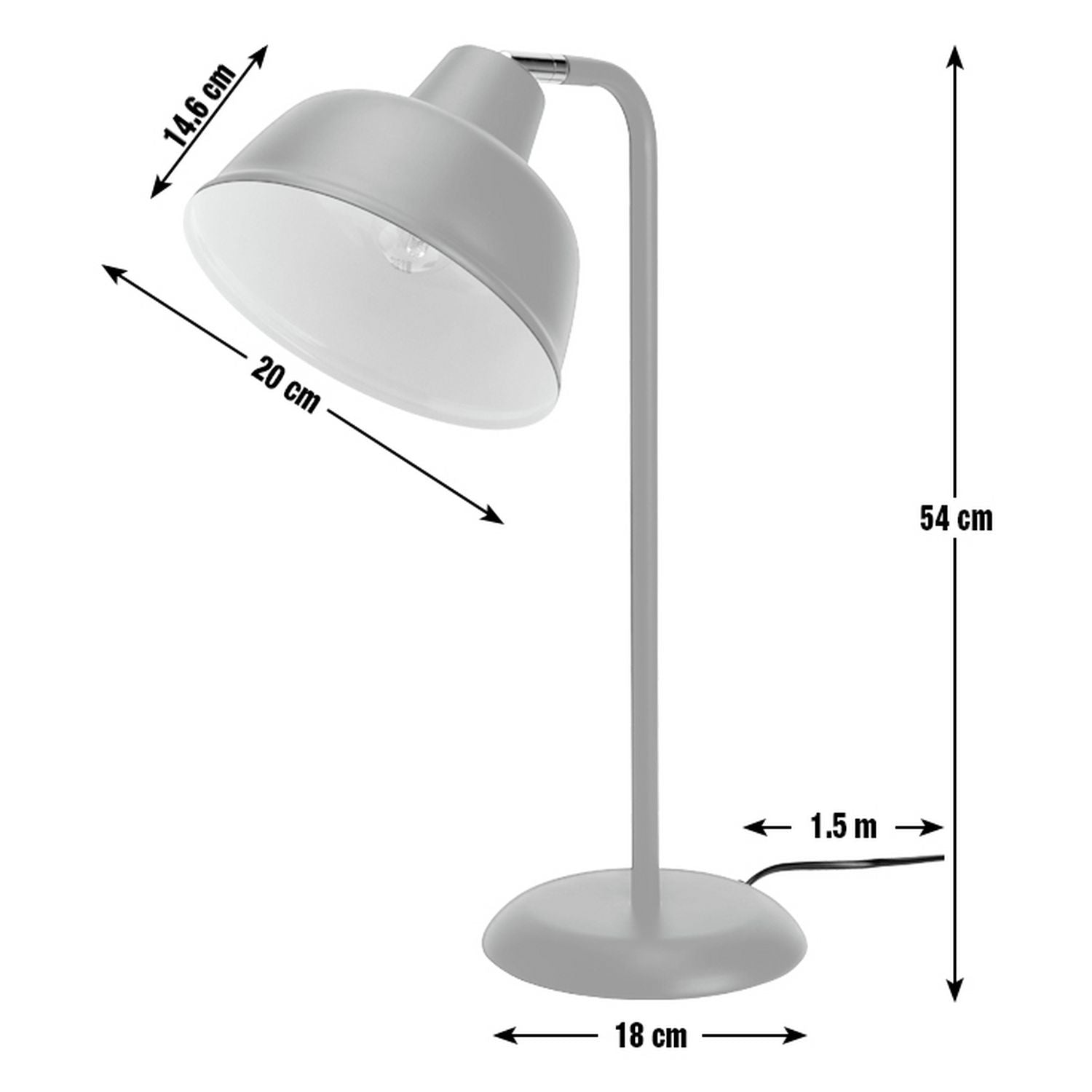 Argos Home Benson Metal Table Lamp - Matt Black