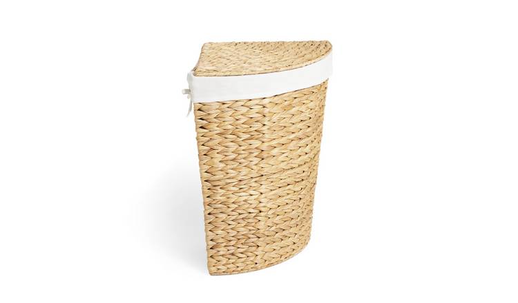Habitat corner water hyacinth laundry basket 40L, imported from the UK