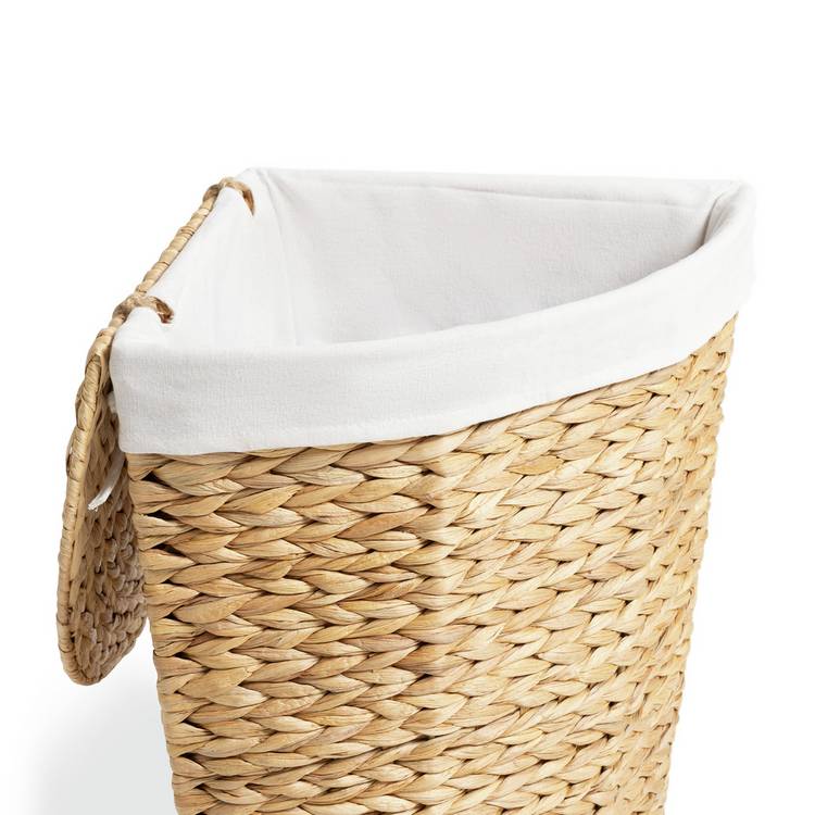 Habitat corner water hyacinth laundry basket 40L, imported from the UK