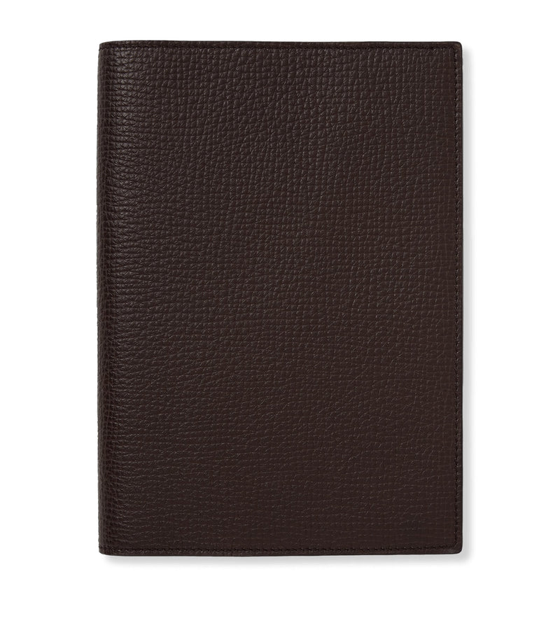 Smythson refillable calfskin notebook with gilt-edged paper, 192 pages (British brand)