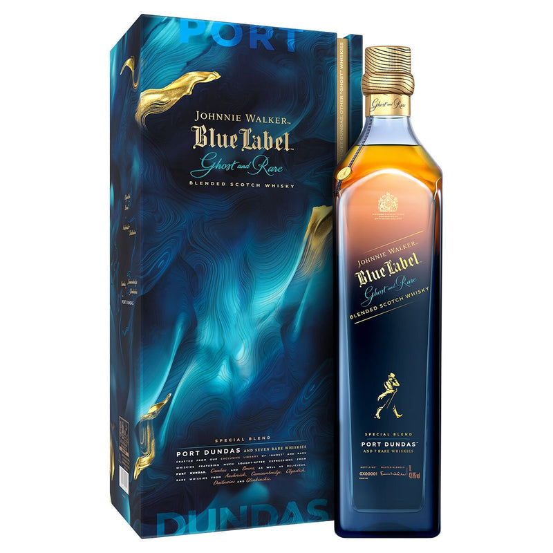 Johnnie Walker Blue Label Ghost & Rare Port Dundas blended Scotch whisky 70cl, UK version