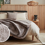 Habitat faux fur throw brown 125x150cm, UK version