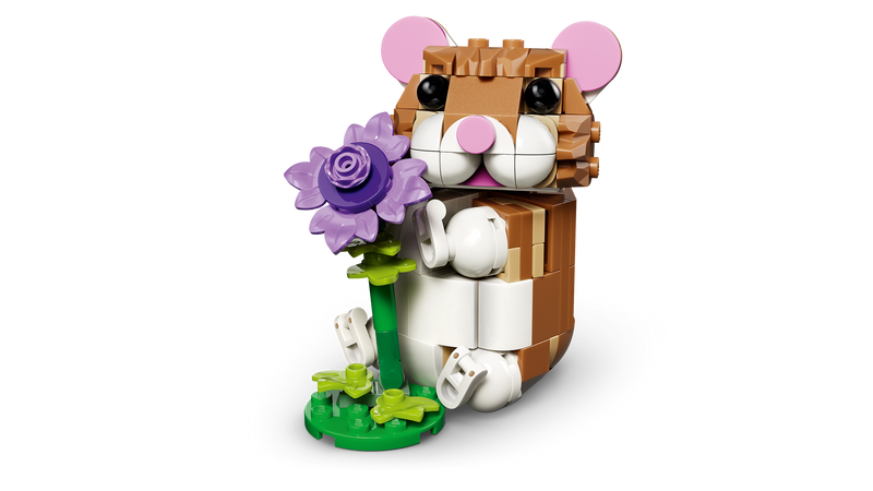 LEGO Creator 3 in 1 Cute Hamster with a Flower building set - British product