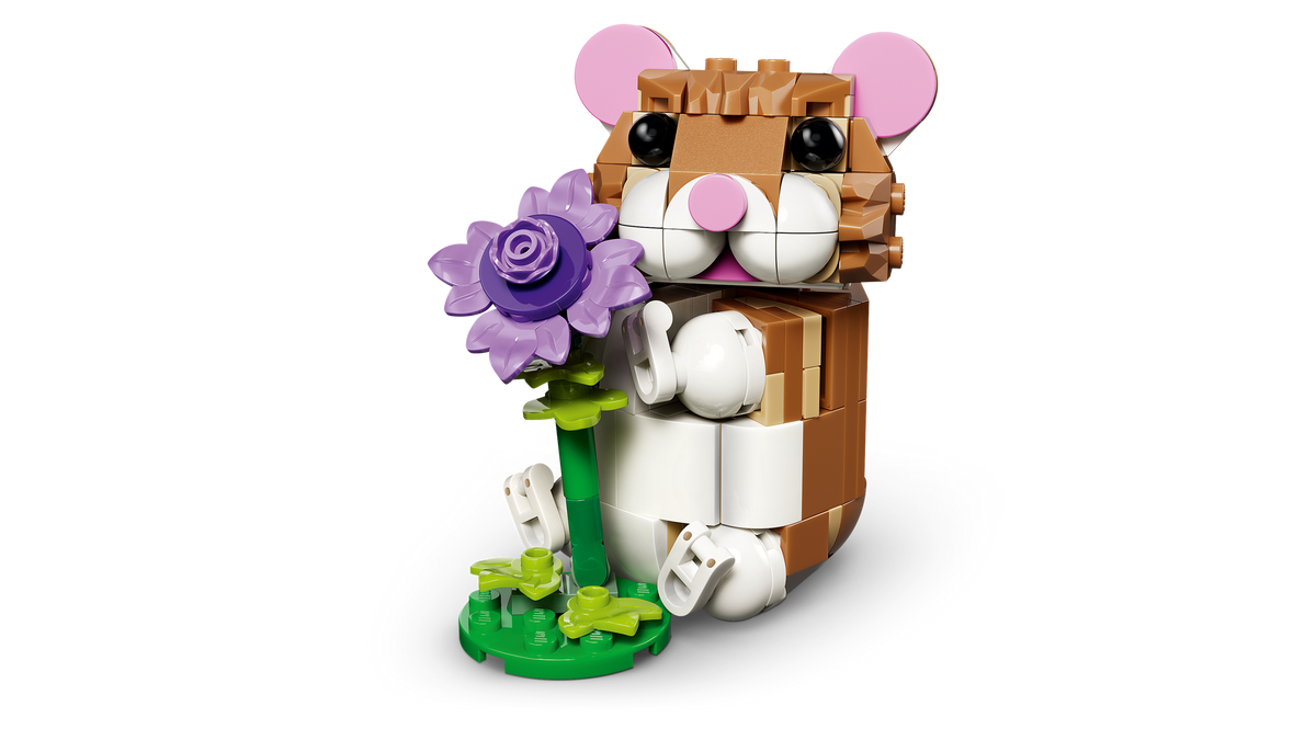 LEGO Creator 3 in 1 Cute Hamster with a Flower building set - British product