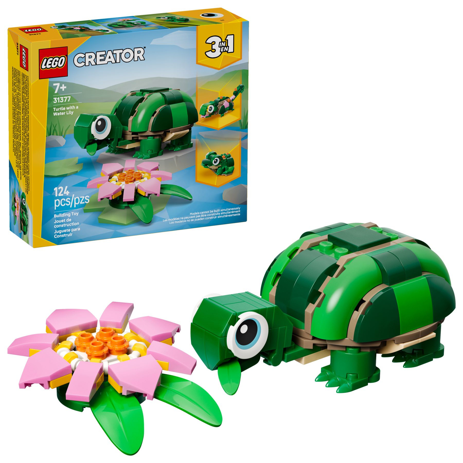 LEGO Creator Turtle with Water Lily flower 124 pieces (British brand)