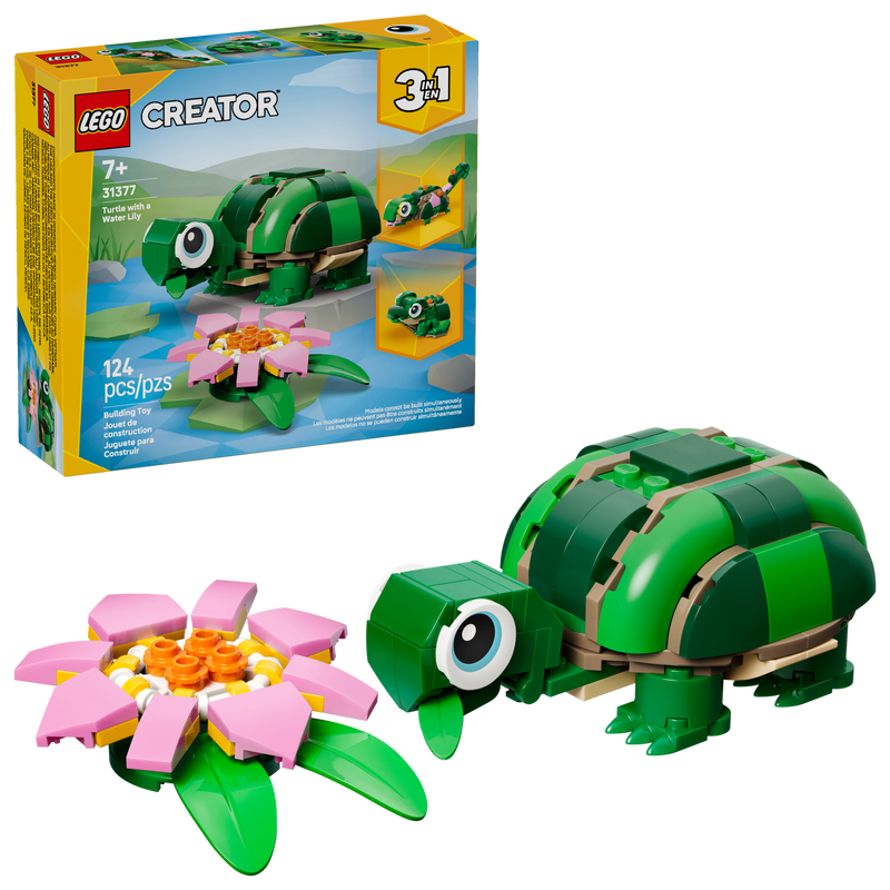 LEGO Creator Turtle with Water Lily flower 124 pieces (British brand)