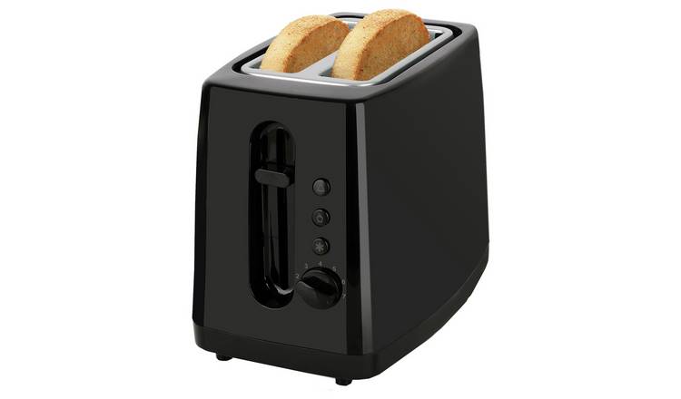 Cookworks black toaster with wide slots, UK version