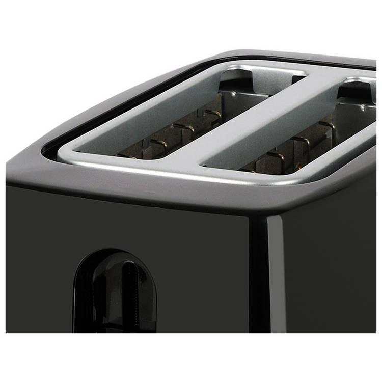 Cookworks black toaster with wide slots, UK version