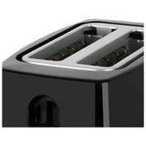 Cookworks black toaster with wide slots, UK version