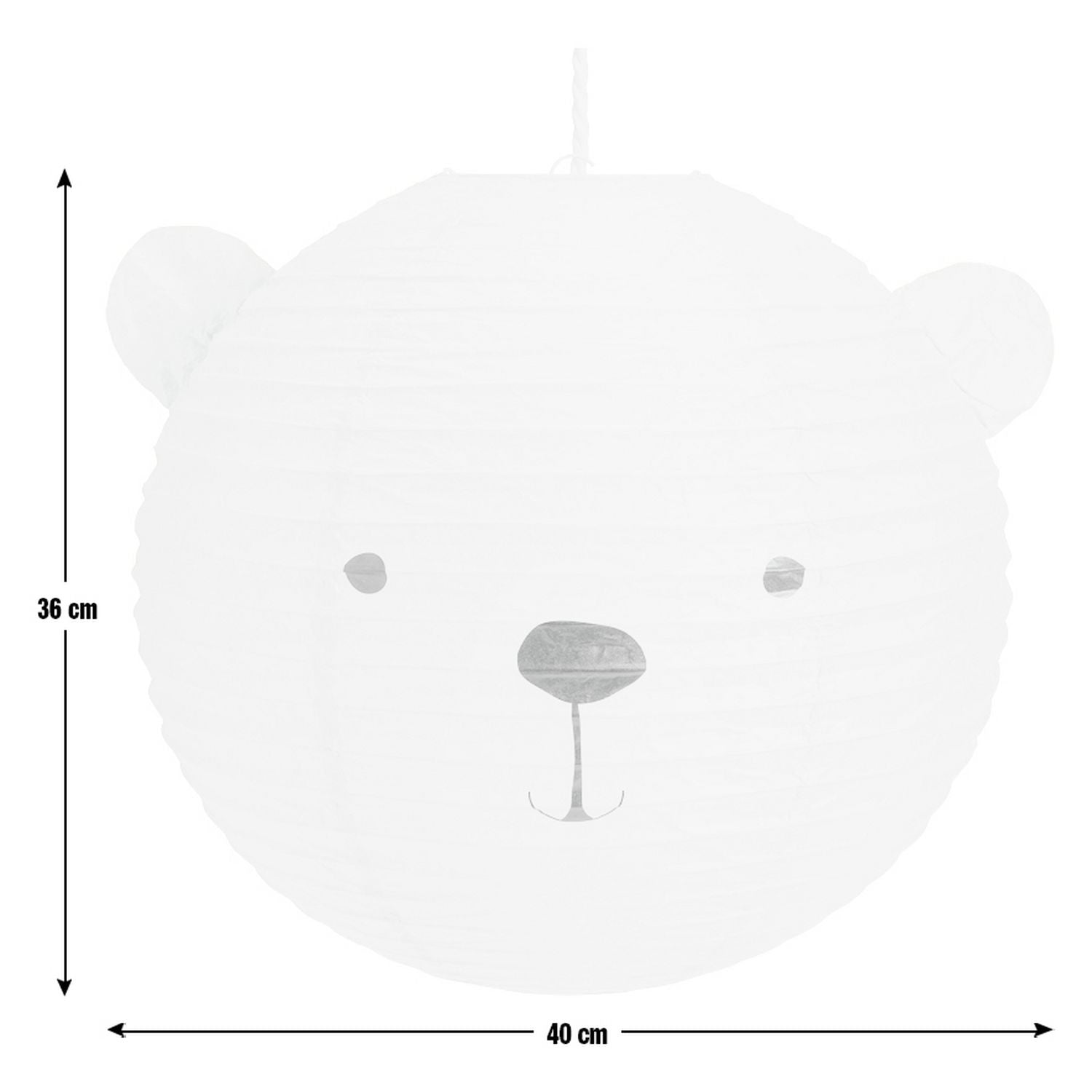 Argos Home cream paper bear lampshade 40cm, UK version