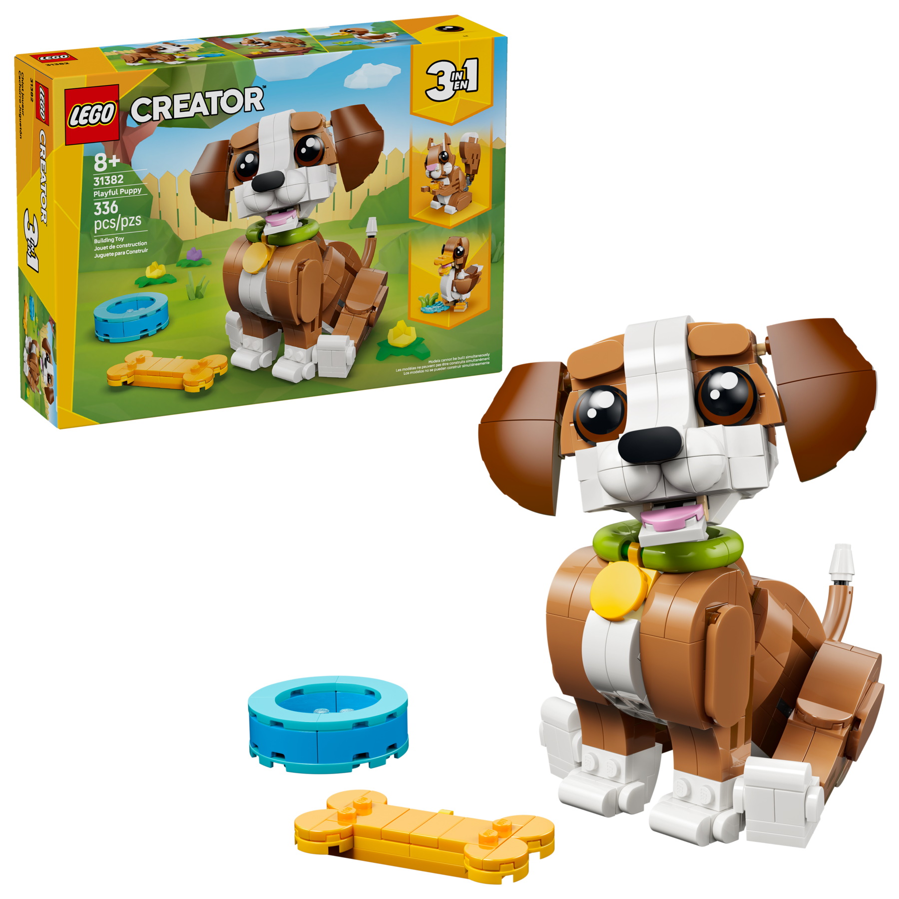 LEGO building set 3 in 1 Playful Puppy Dog 336 pieces, UK version