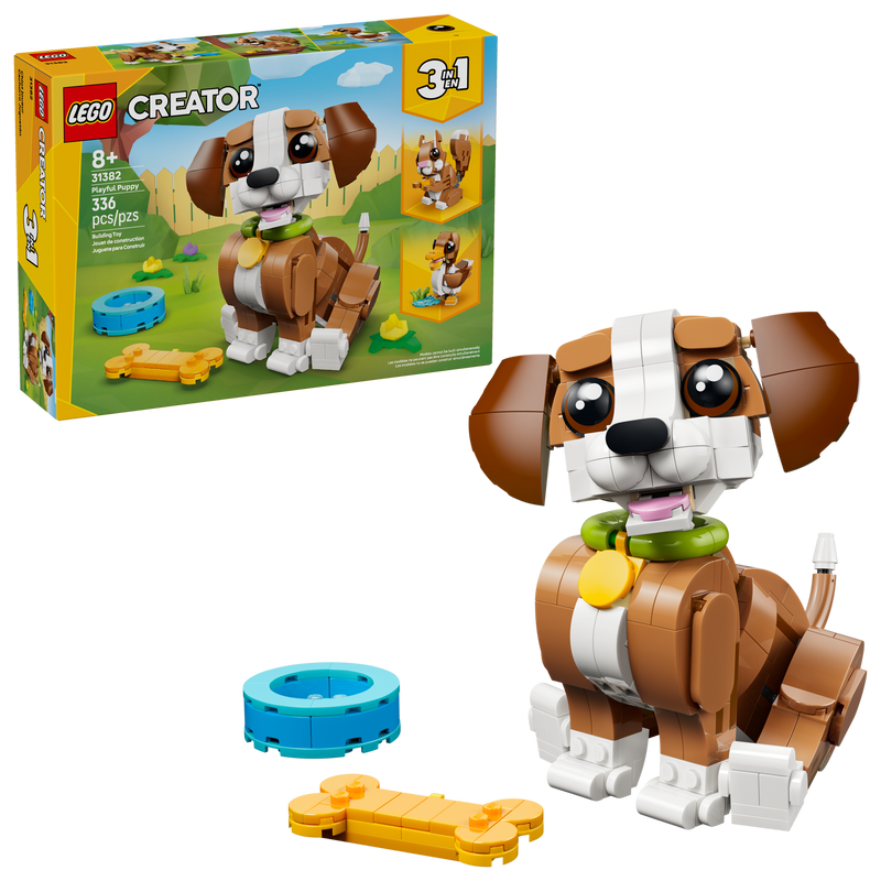 LEGO building set 3 in 1 Playful Puppy Dog 336 pieces, UK version