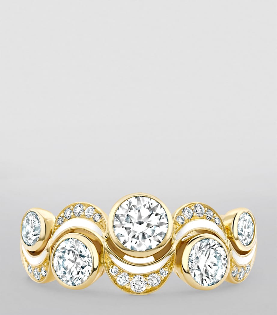 Boodles Over the Moon diamond ring in yellow gold (British brand)