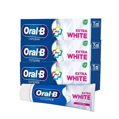 Oral-B Complete Extra White Tannkrem 75ml x 3