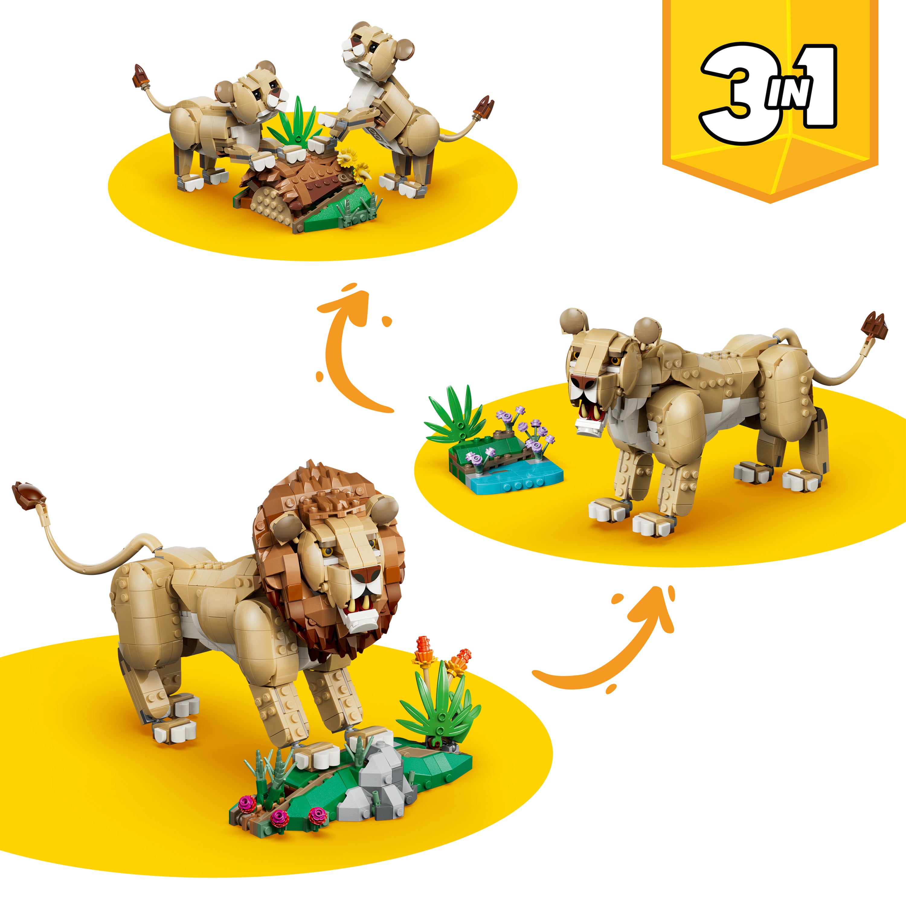 LEGO Majestic Lion 3-in-1 building set 839 pieces, UK version