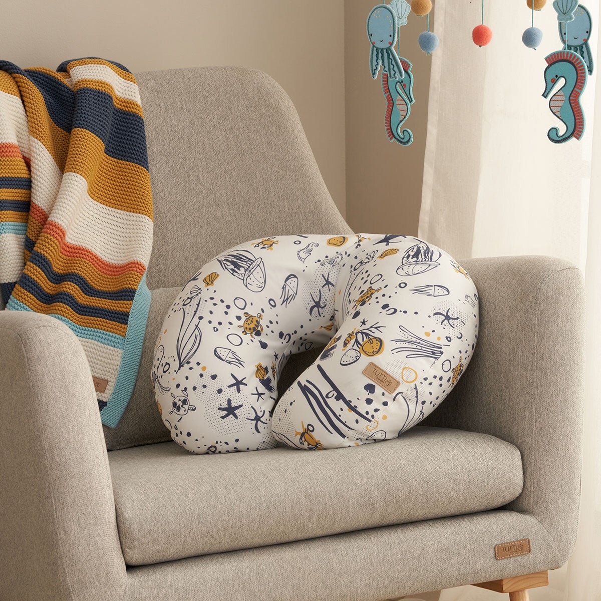 Tutti Bambini feeding pillow 42 x 55 cm Our Planet, imported from the UK