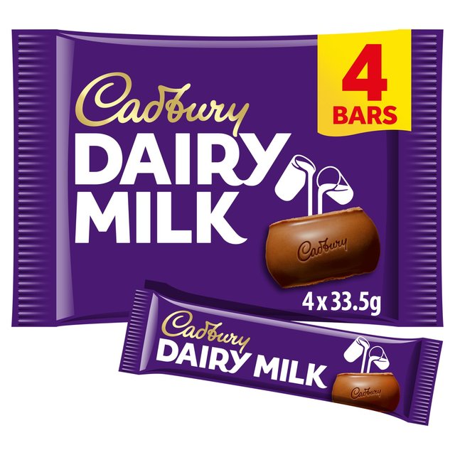 Cadbury Dairy Milk Chocolate Bar Multipack   4 x 33.5g GOODS M&S   