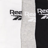 Reebok no show socks 6 pack in black, white, grey (British brand)