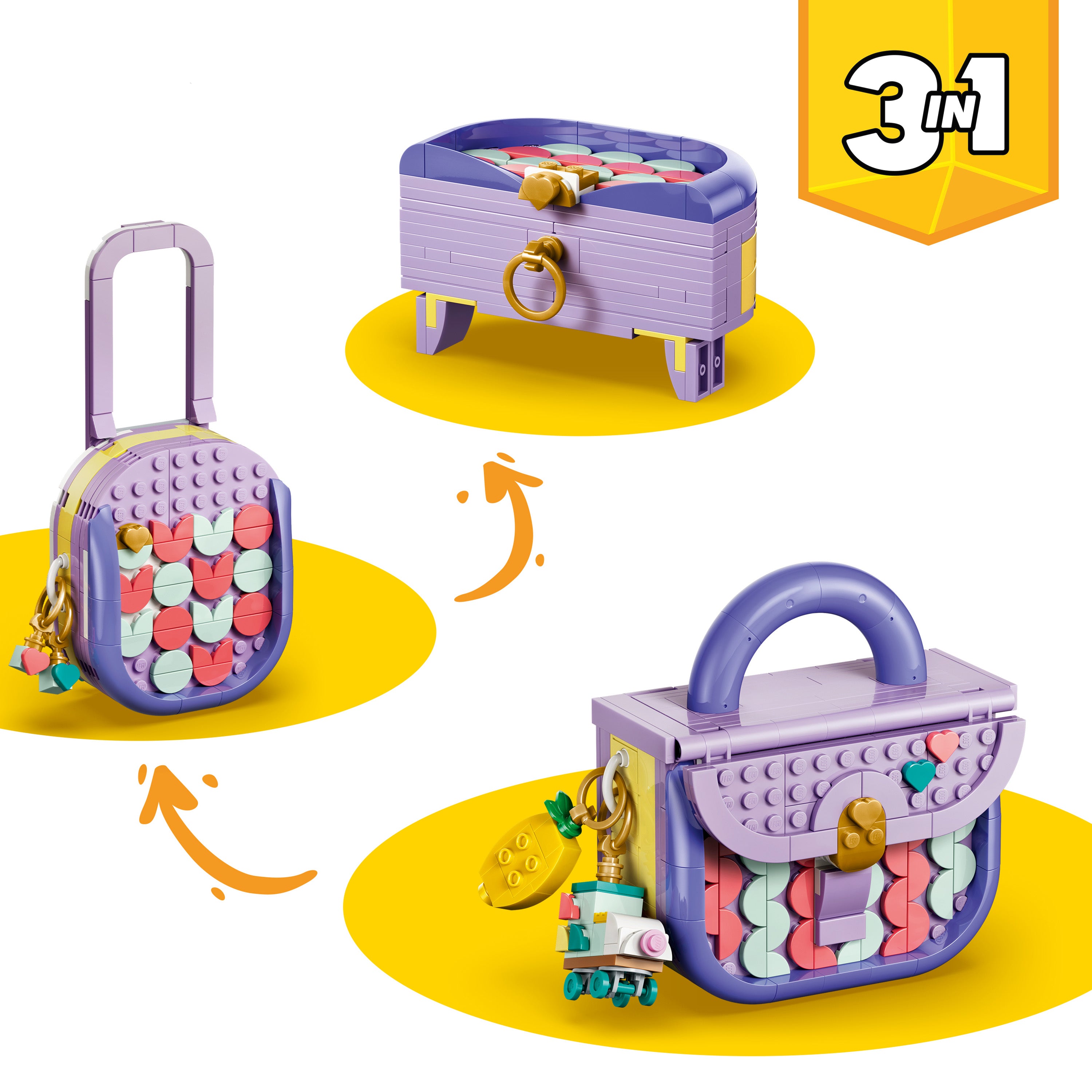 LEGO Creator 3-in-1 Art Fashion Bag with Storage toy set, UK version