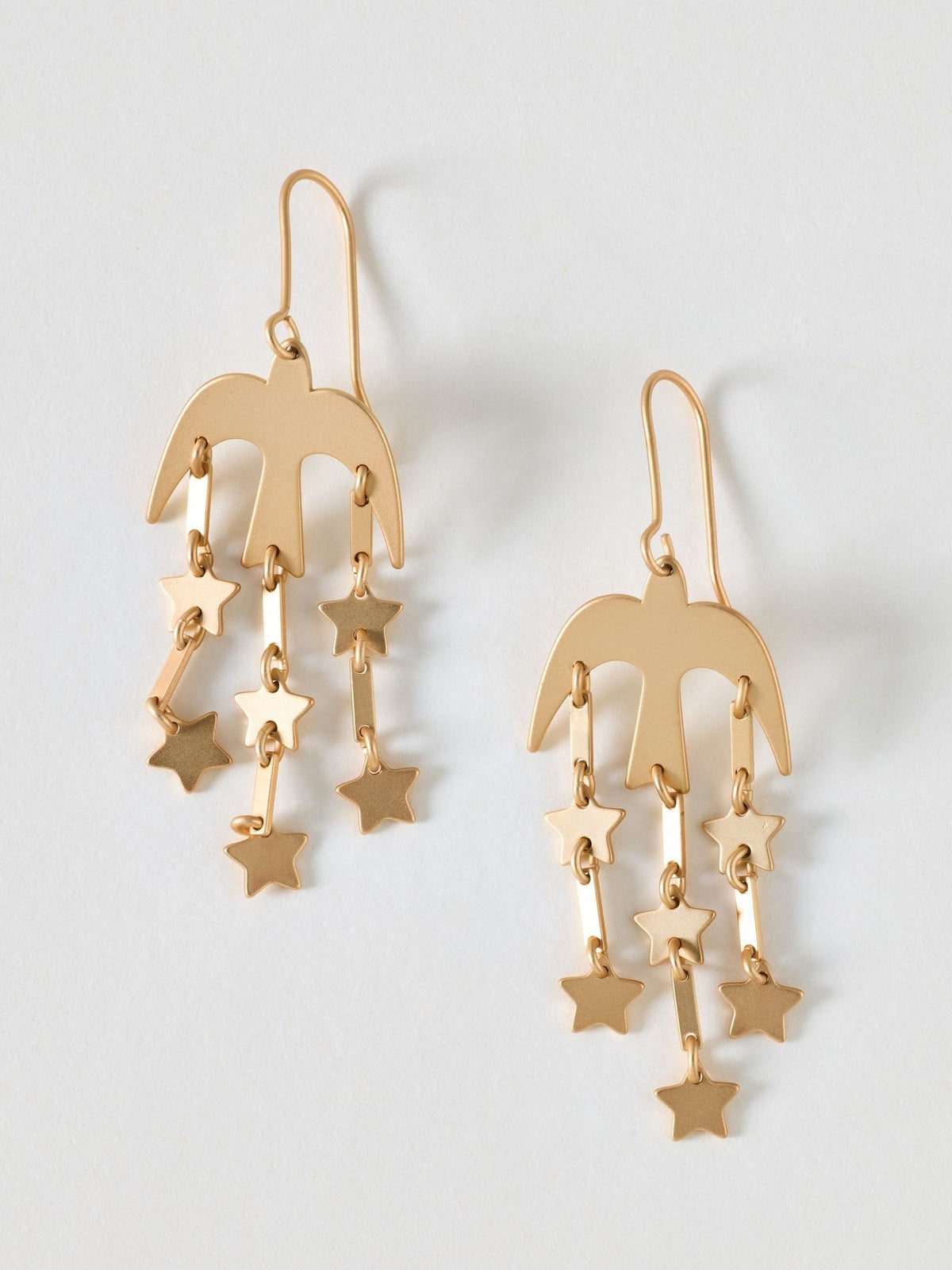 Oliver Bonas Kimi swallow gold hook earrings (British brand)