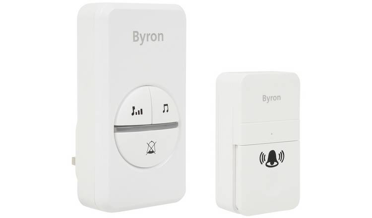 Byron plug-in doorbell white 100m range, UK version