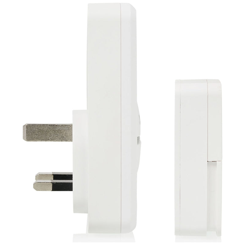 Byron plug-in doorbell white 100m range, UK version