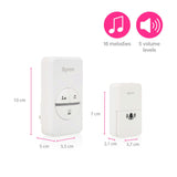 Byron plug-in doorbell white 100m range, UK version