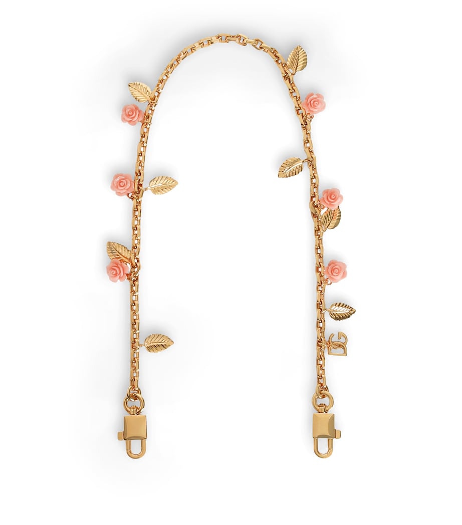 Dolce&Gabbana blomsterkjedeveskereim 59cm, britisk versjon