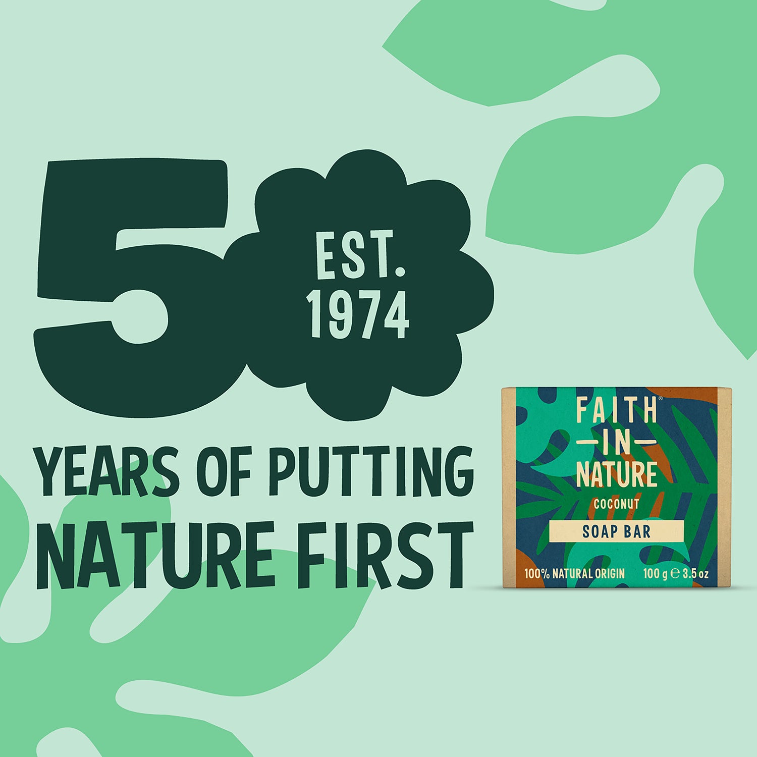 Faith In Nature coconut soap bar 100g - British product