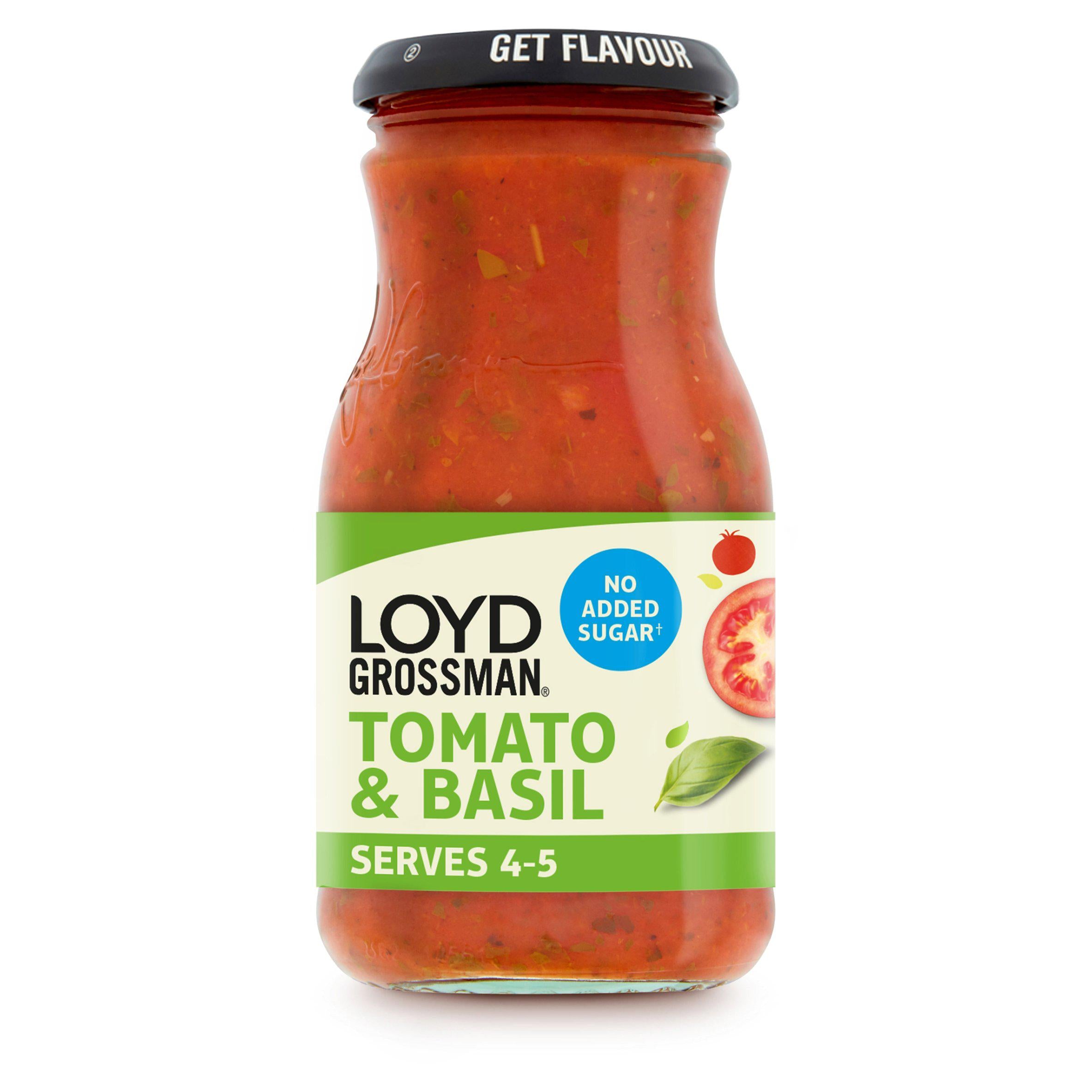 Loyd Grossman No Added Sugar Tomato & Basil Pasta Sauce 660g Italian Sainsburys   