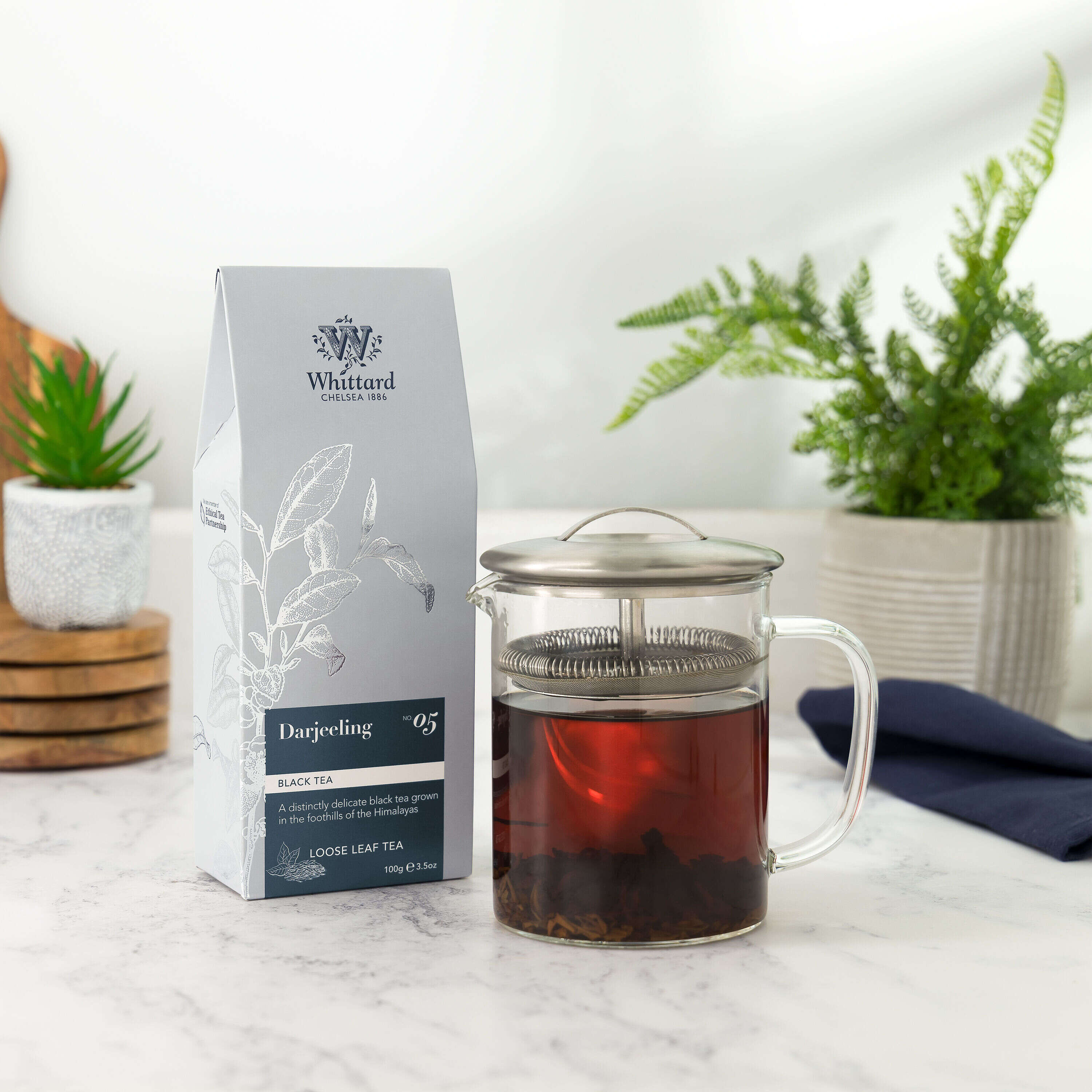 Whittard Darjeeling loose tea 100g pouch, UK version