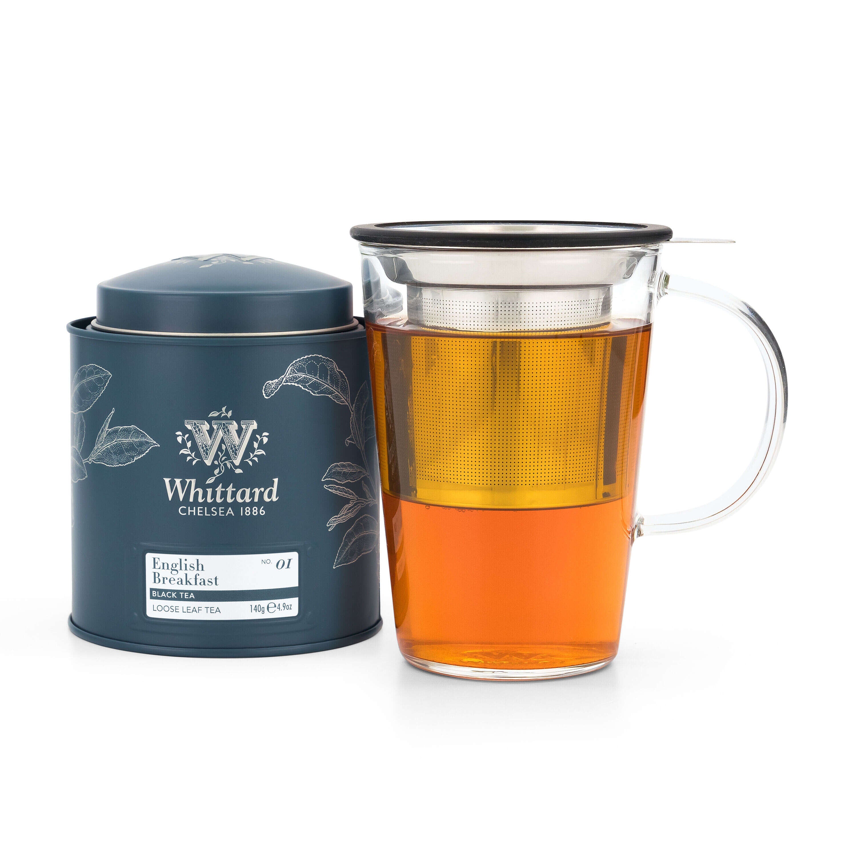 Whittard English Breakfast loose tea caddy 140g, imported from the UK