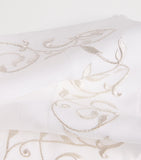 Dea linen embroidered scroll placemat 35cm x 50cm - British product