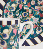 Harrods Enchanted Emporium Botanical espresso cup and saucer set, UK version