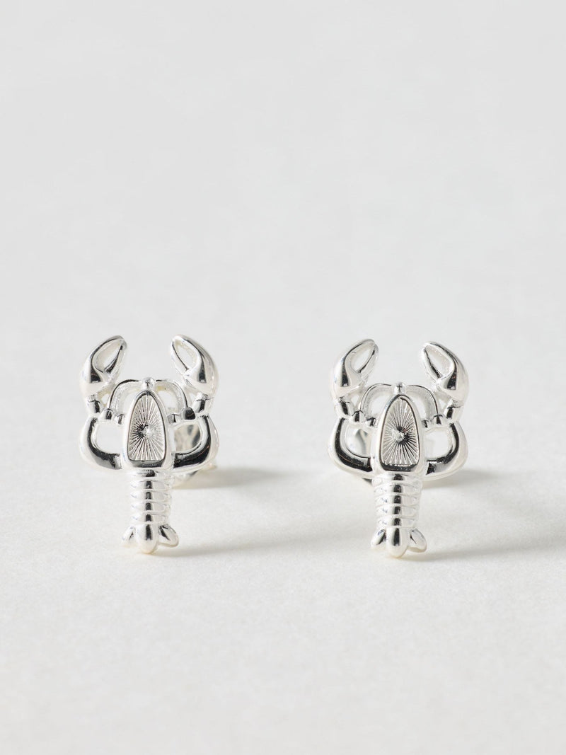 Oliver Bonas Larry Lobster stud earrings silver - British product