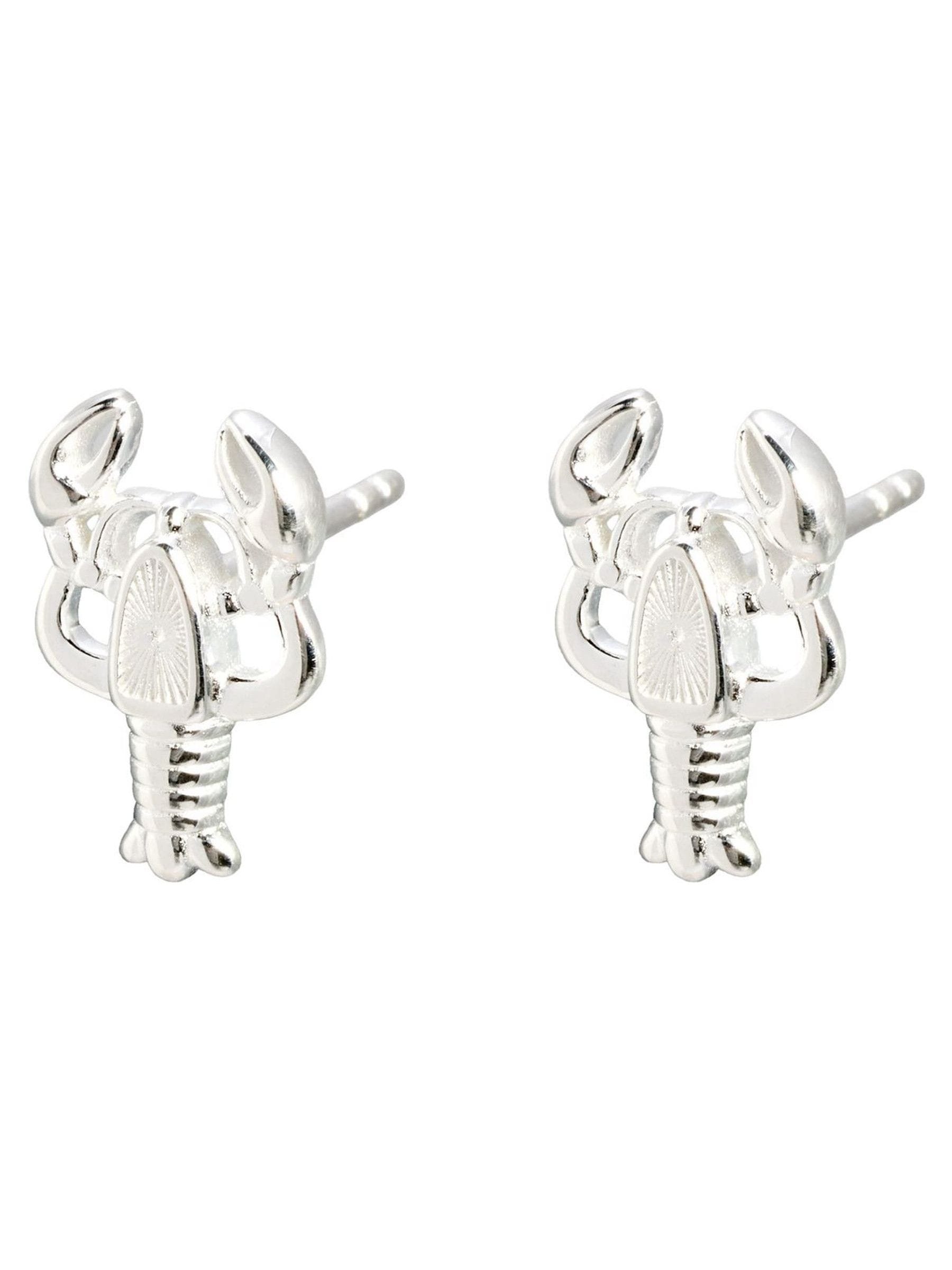 Oliver Bonas Larry Lobster stud earrings silver - British product