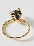 Oliver Bonas gold tone leopard hoop earrings (British brand)