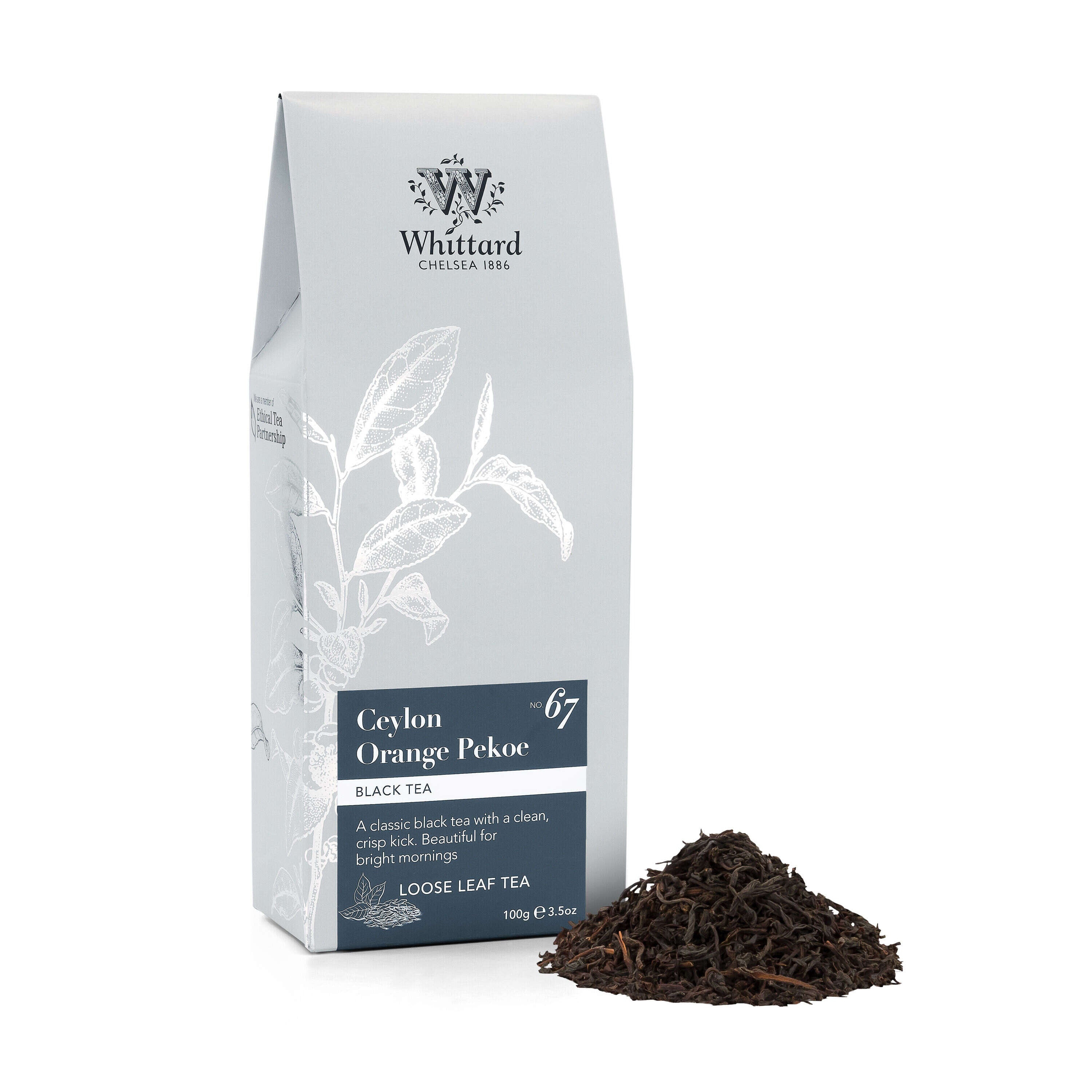 Whittard Ceylon Orange Pekoe loose tea 100g pouch, UK version